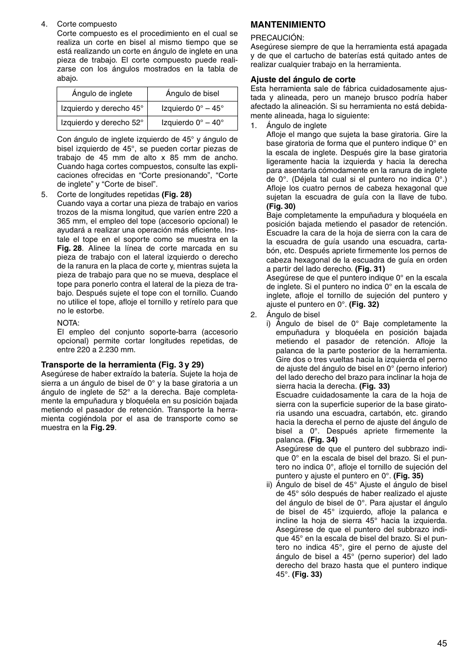 Makita LS800D User Manual | Page 45 / 88