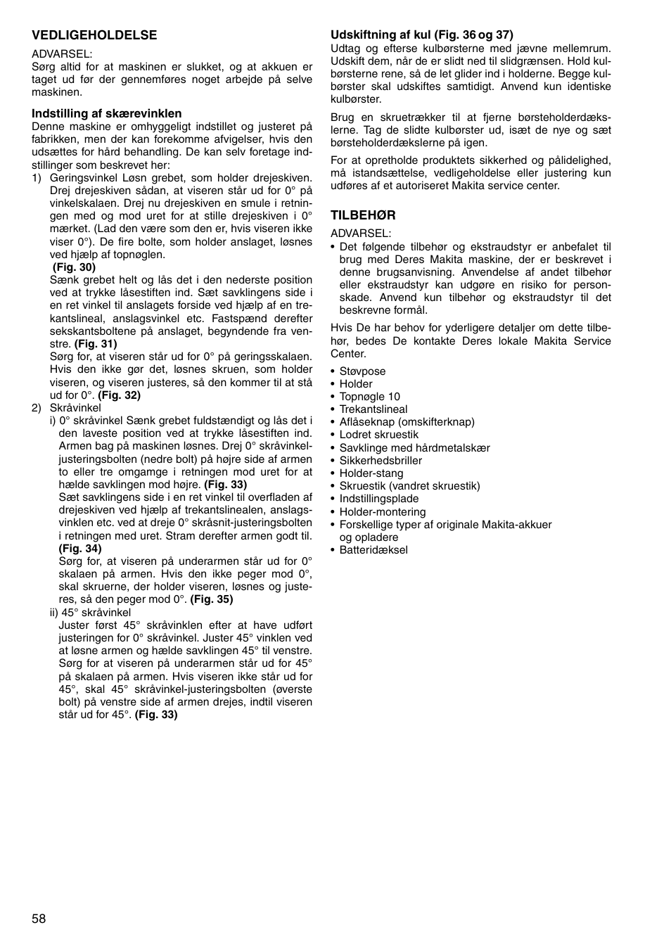 Makita LS800D User Manual | Page 58 / 88