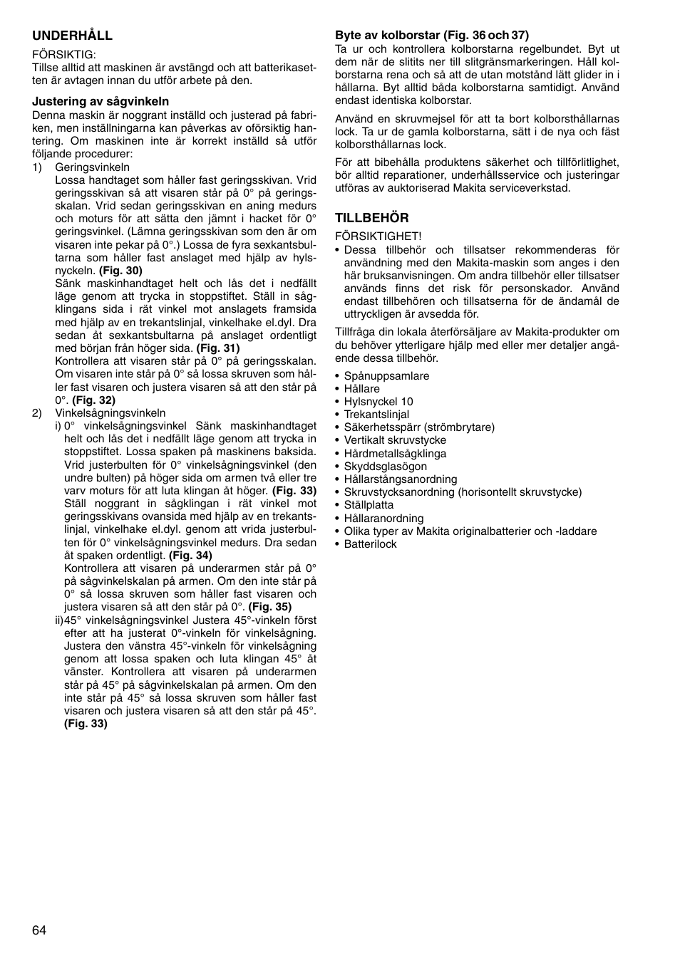Makita LS800D User Manual | Page 64 / 88