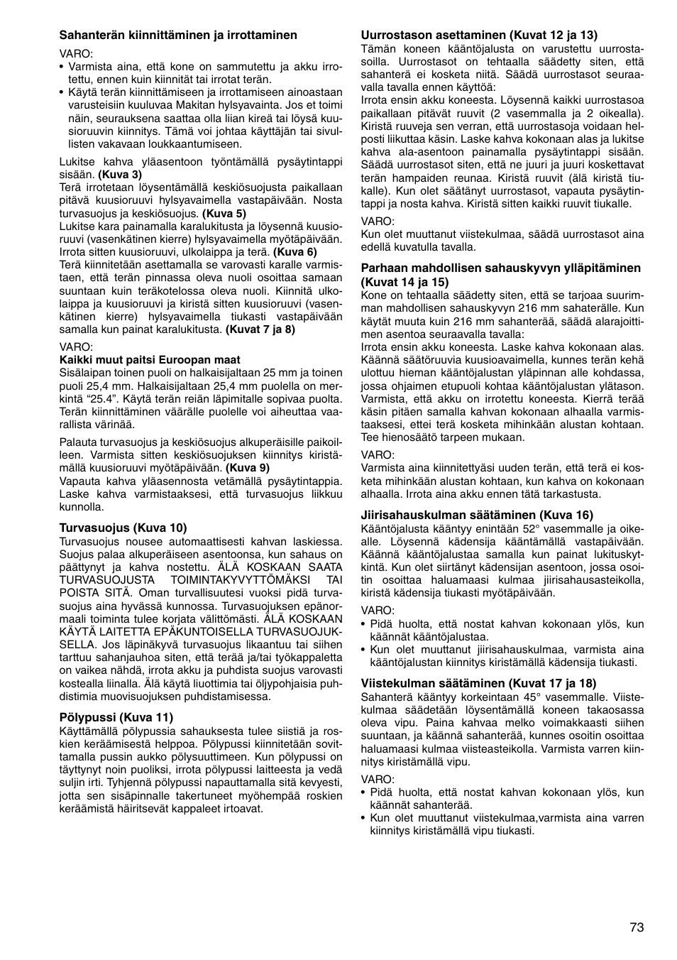 Makita LS800D User Manual | Page 73 / 88