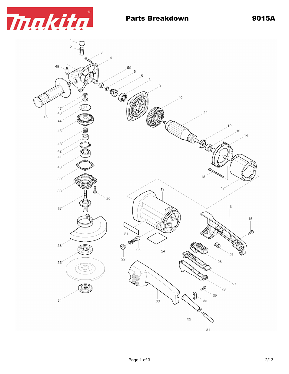 Makita 9015A User Manual | 3 pages