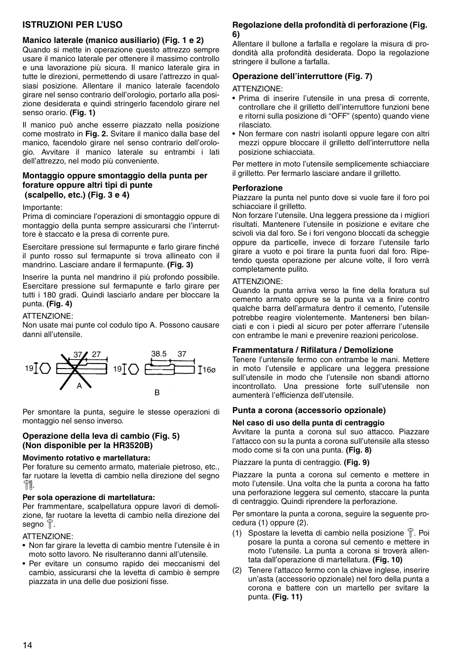 Makita HR3520B User Manual | Page 14 / 48