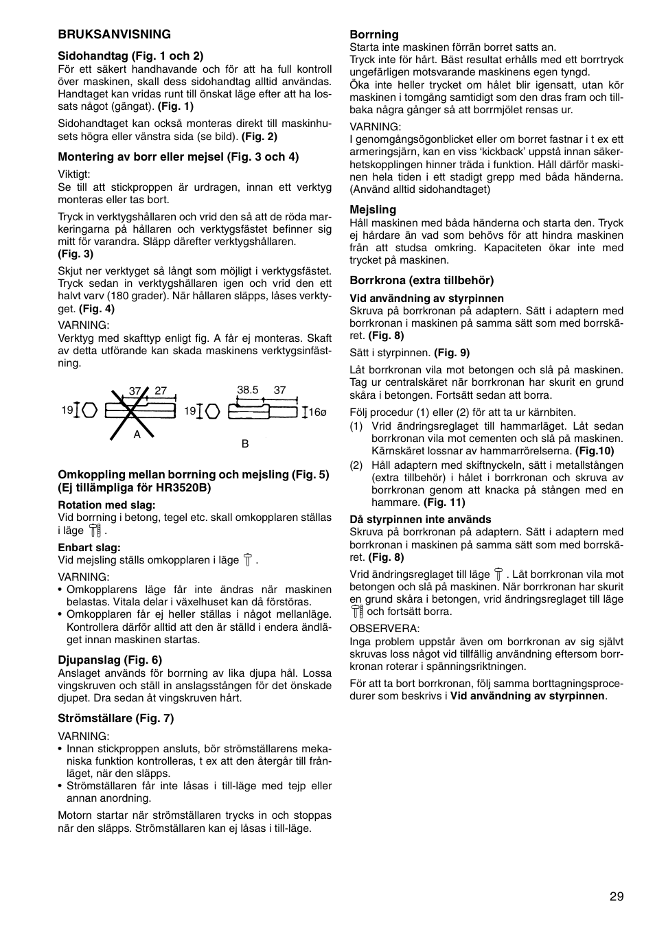 Makita HR3520B User Manual | Page 29 / 48