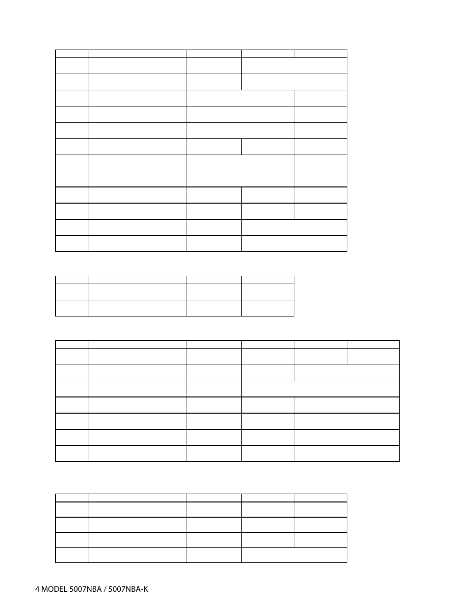 5007nba, 5007nba-k(forpb), Service change | Makita 5007NBA-K User Manual | Page 4 / 4