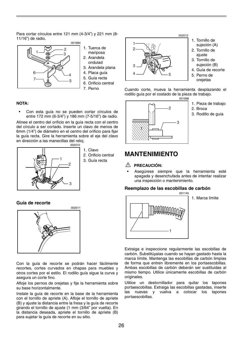 Mantenimiento | Makita 3708FC User Manual | Page 26 / 28