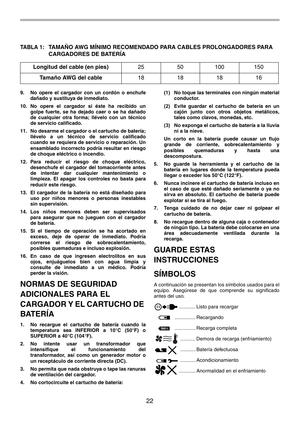 Guarde estas instrucciones símbolos | Makita BTW200 User Manual | Page 22 / 28