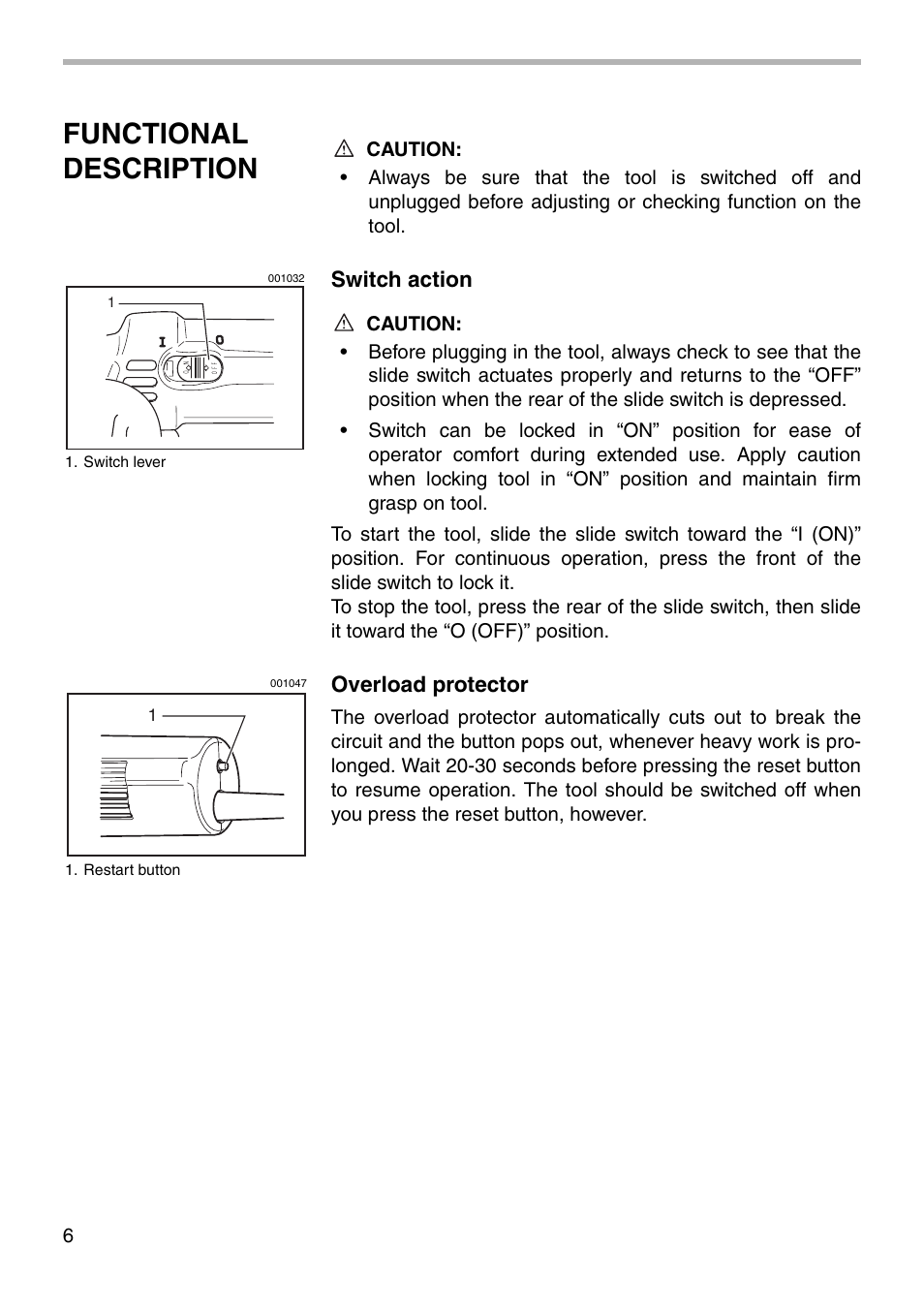 Functional description | Makita N9514B User Manual | Page 6 / 16