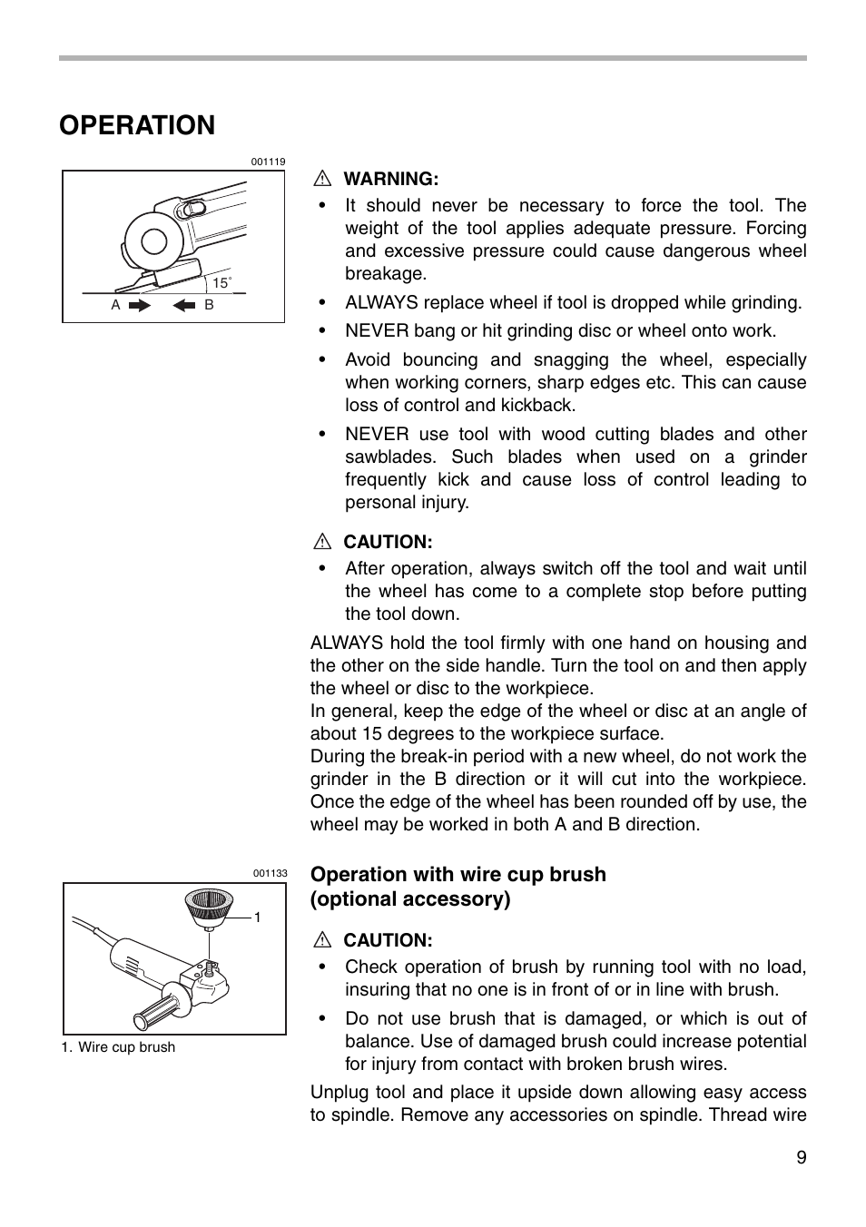 Operation | Makita N9514B User Manual | Page 9 / 16