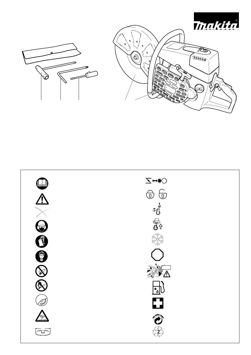 Symboles, Etendue de la fourniture | Makita DPC 6400 User Manual | Page 31 / 86