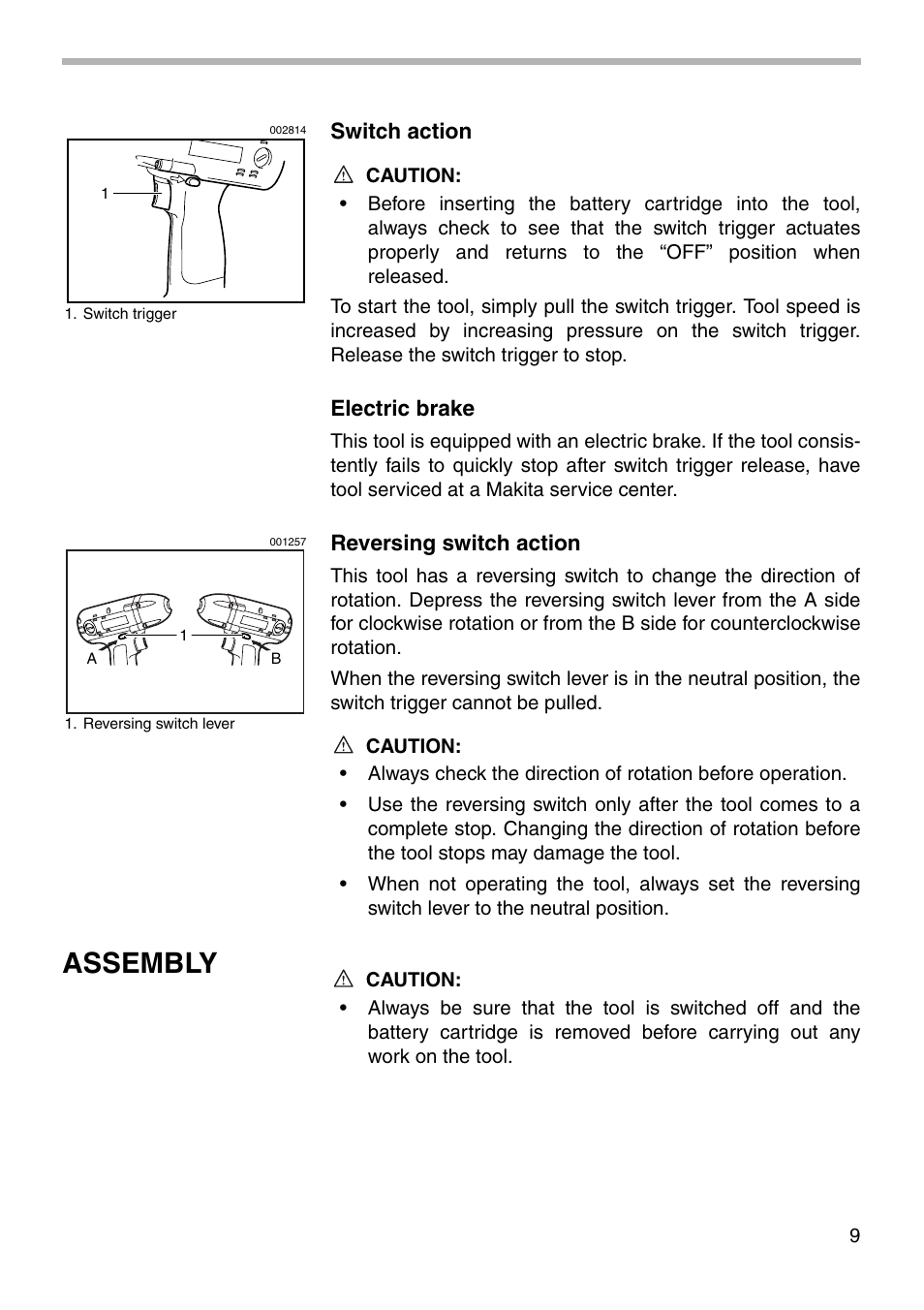 Assembly | Makita 6914D User Manual | Page 9 / 20