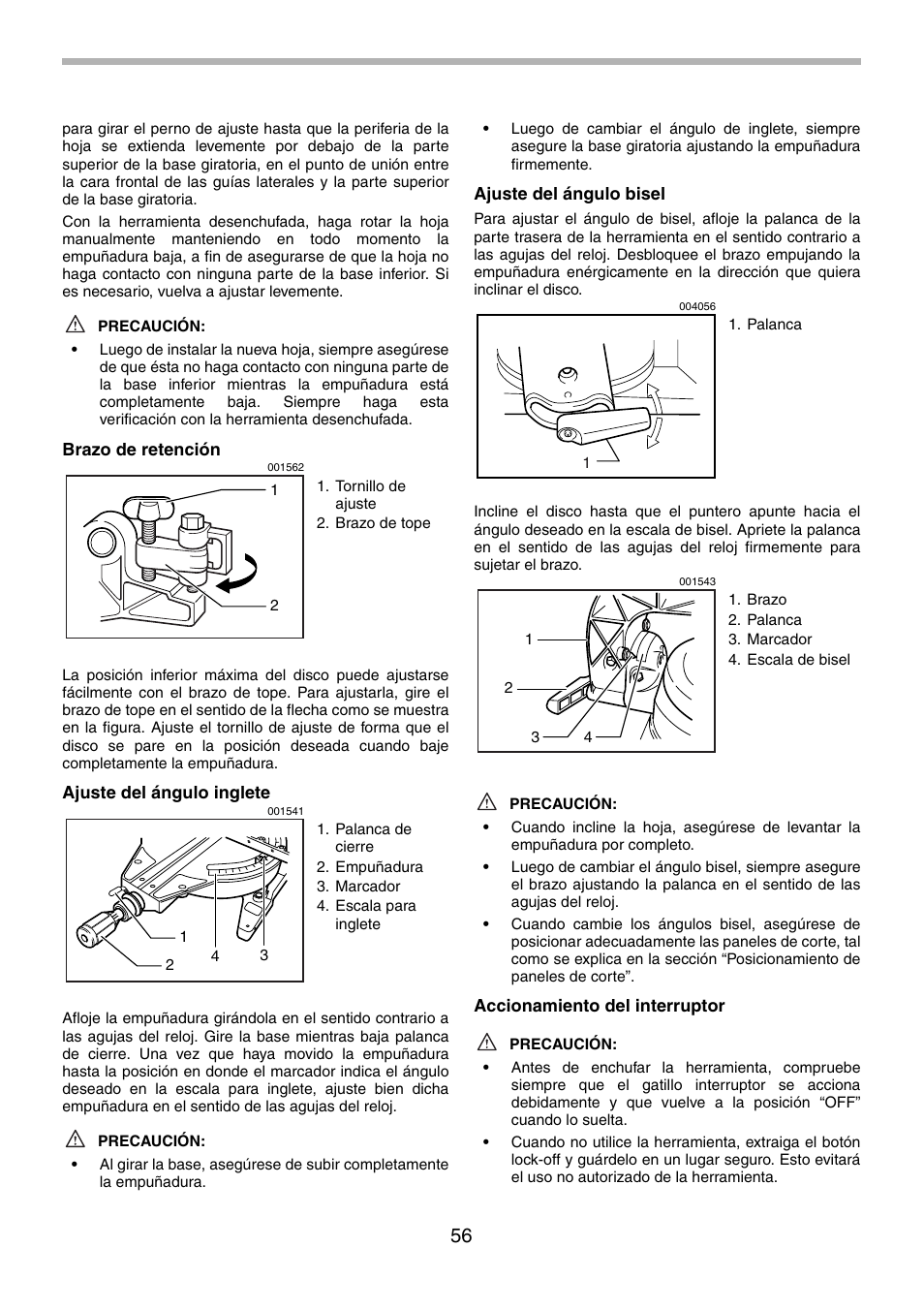 Makita LS1214F User Manual | Page 56 / 76