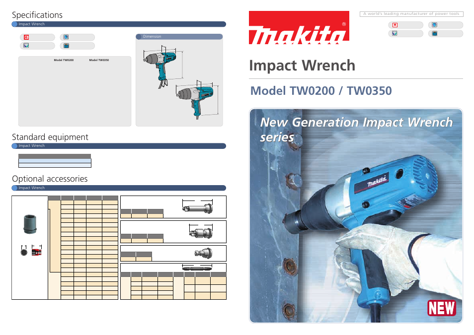 Makita TW0350 User Manual | 2 pages