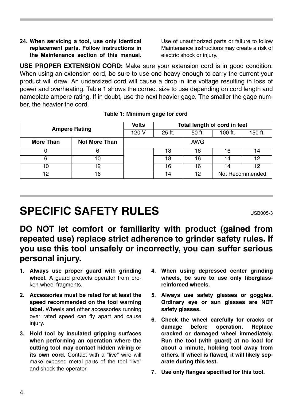 Specific safety rules | Makita 9565 User Manual | Page 4 / 16