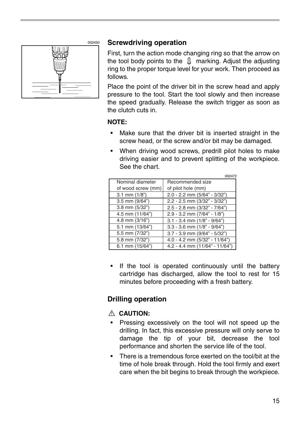 Makita BDF460 User Manual | Page 15 / 24