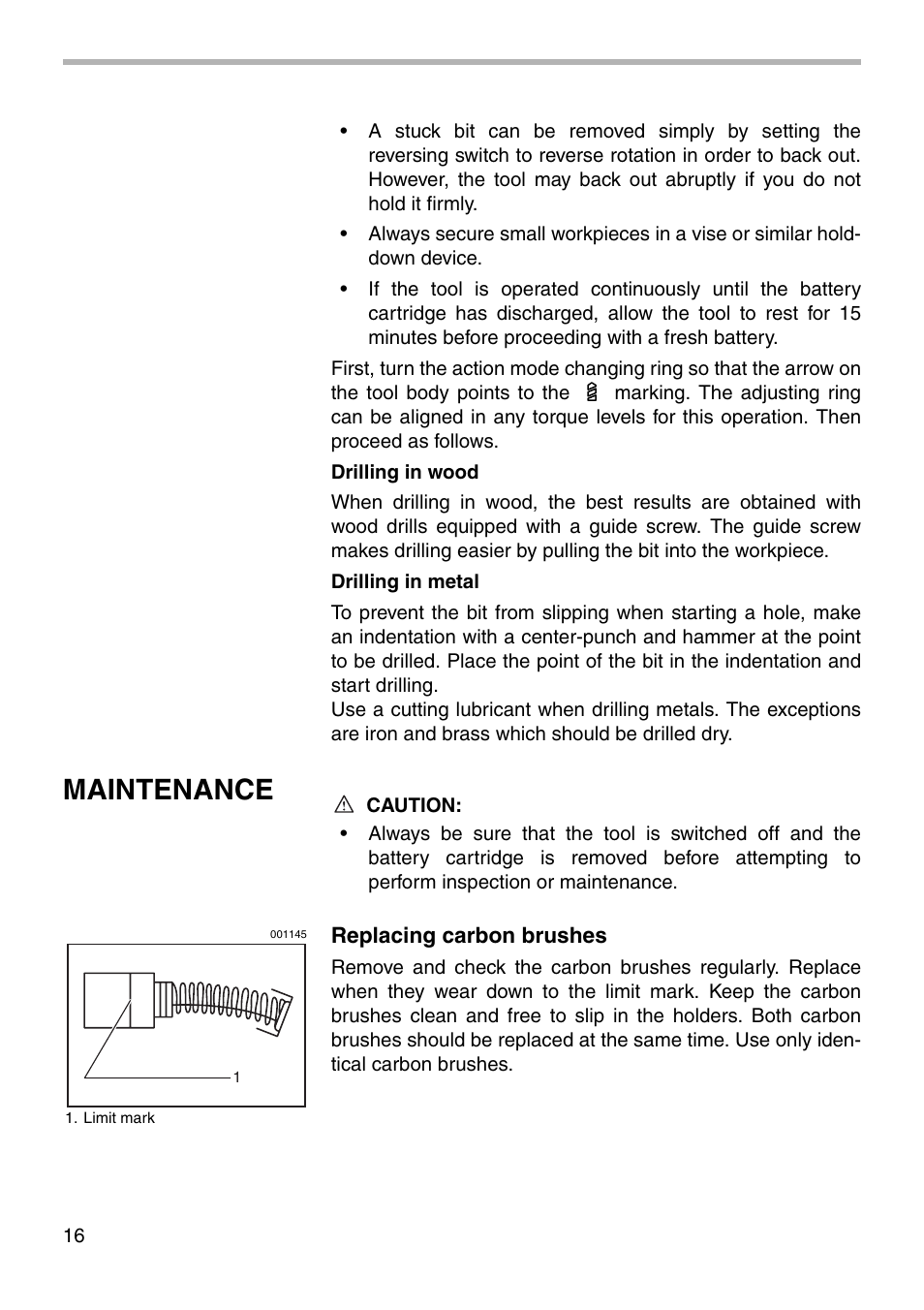 Maintenance | Makita BDF460 User Manual | Page 16 / 24