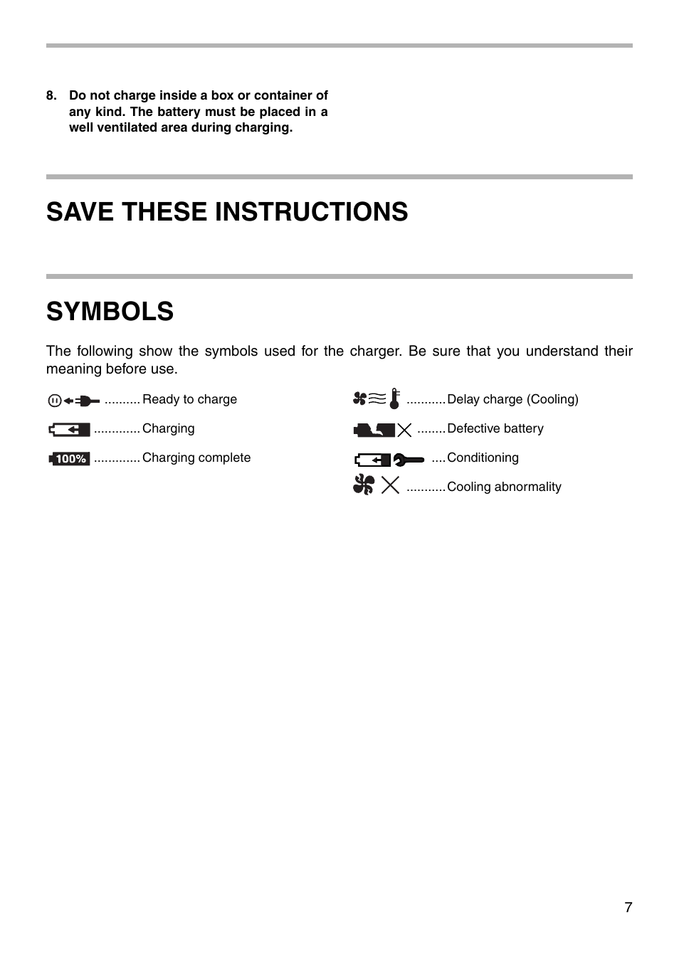 Save these instructions symbols | Makita BDF460 User Manual | Page 7 / 24