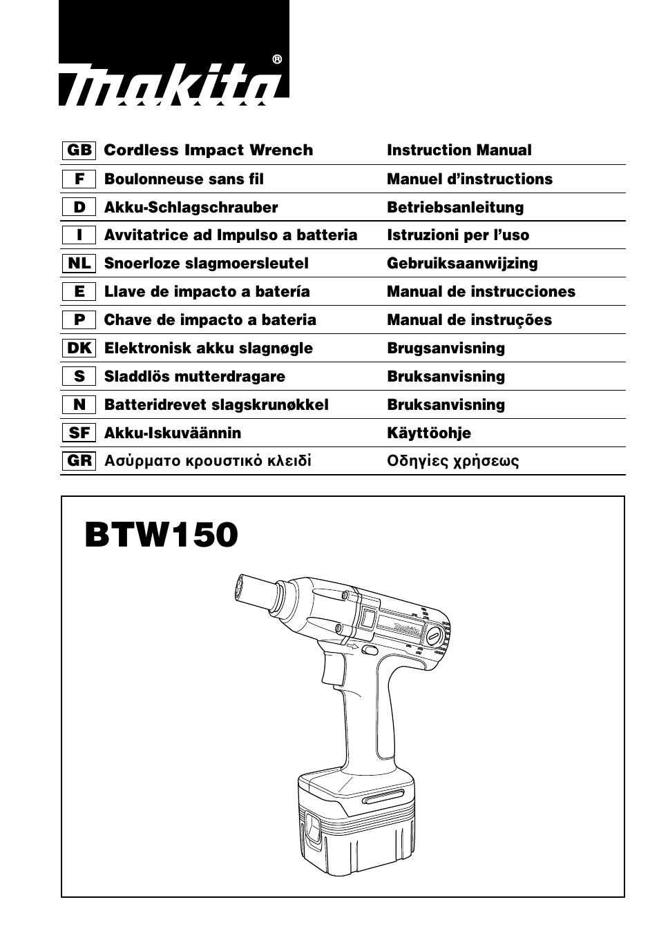 Makita BTW150 User Manual | 40 pages