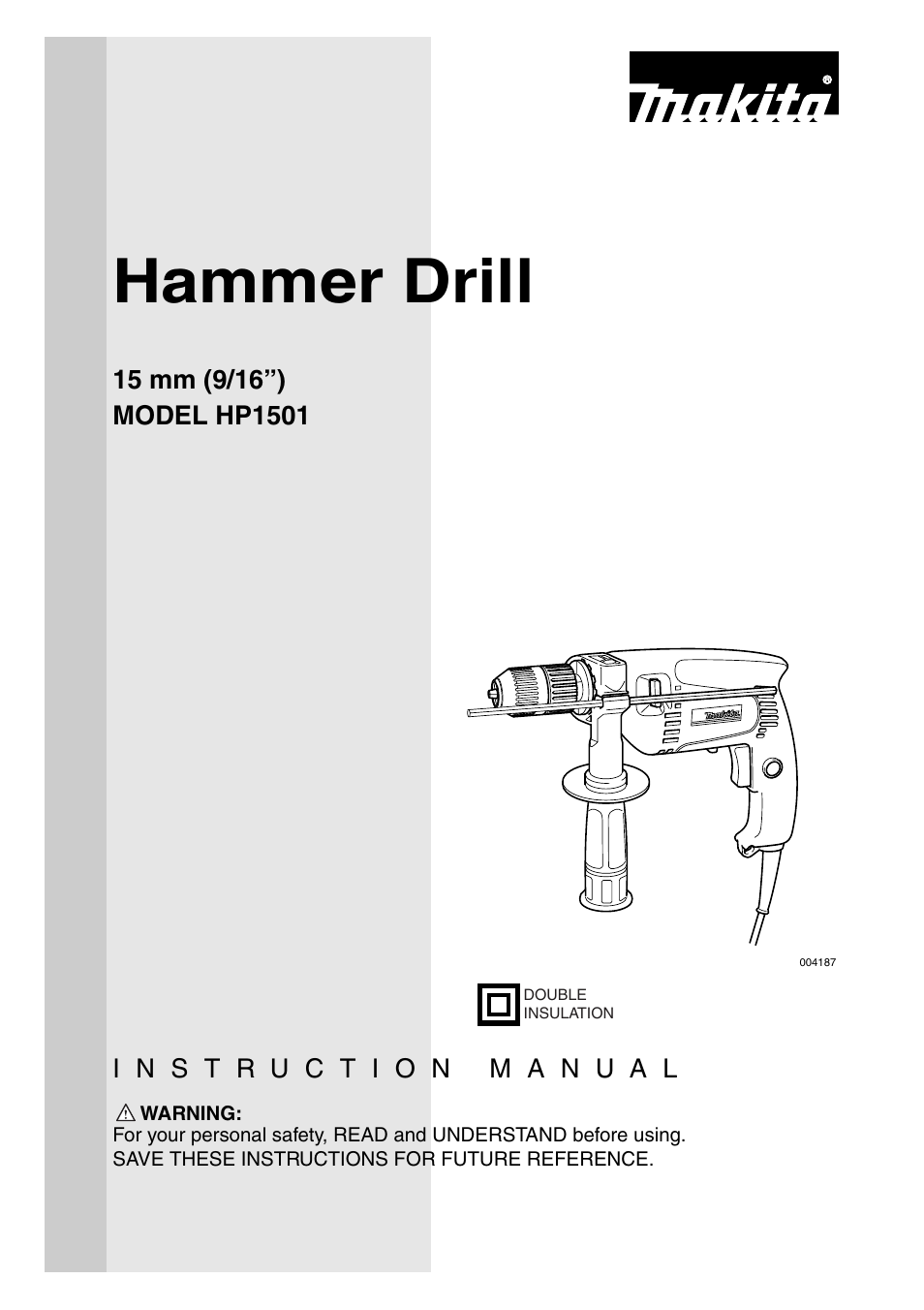 Makita MODEL HP1501 User Manual | 16 pages