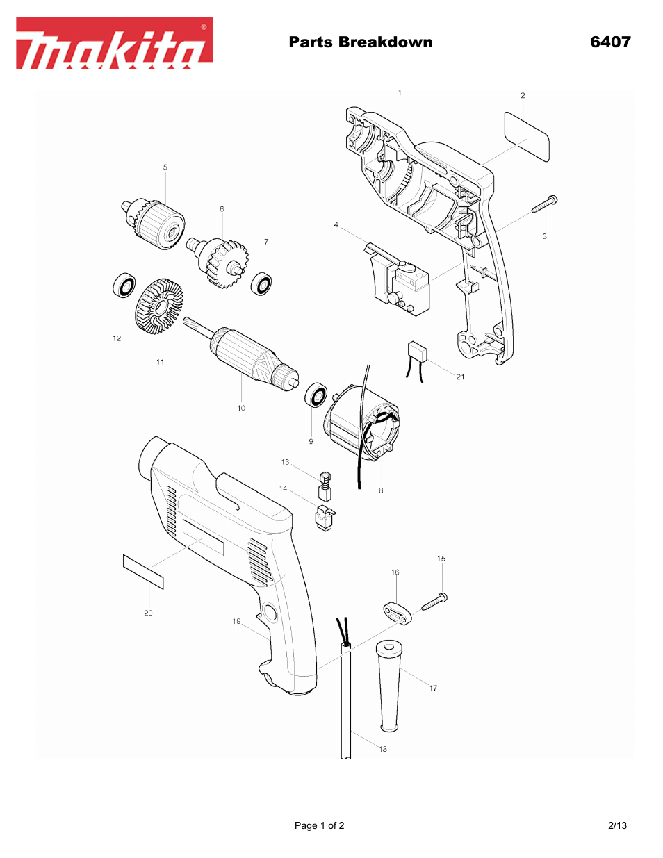 Makita 640 User Manual | 2 pages