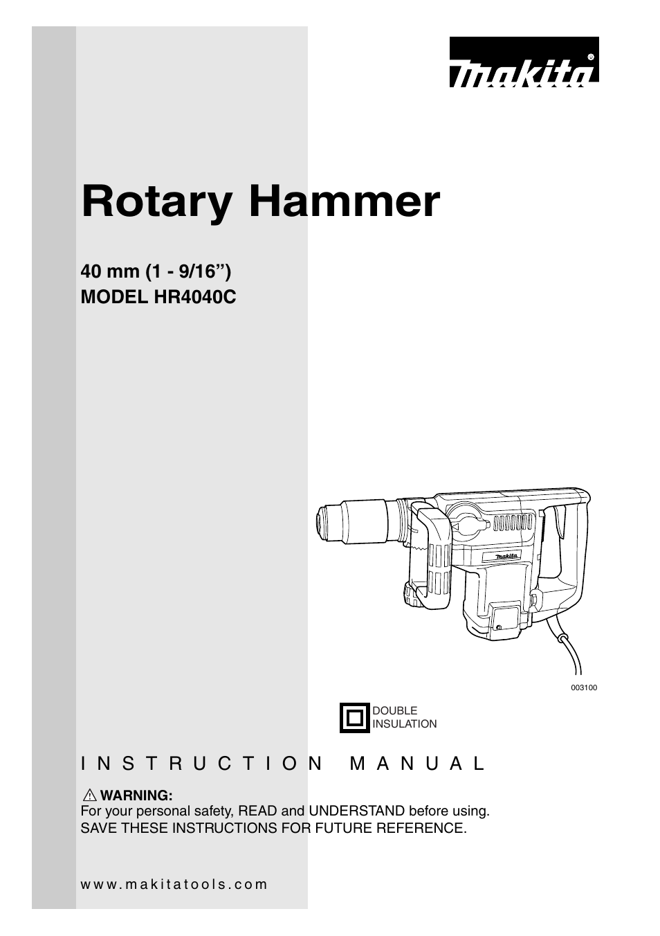 Makita HR4040C User Manual | 20 pages