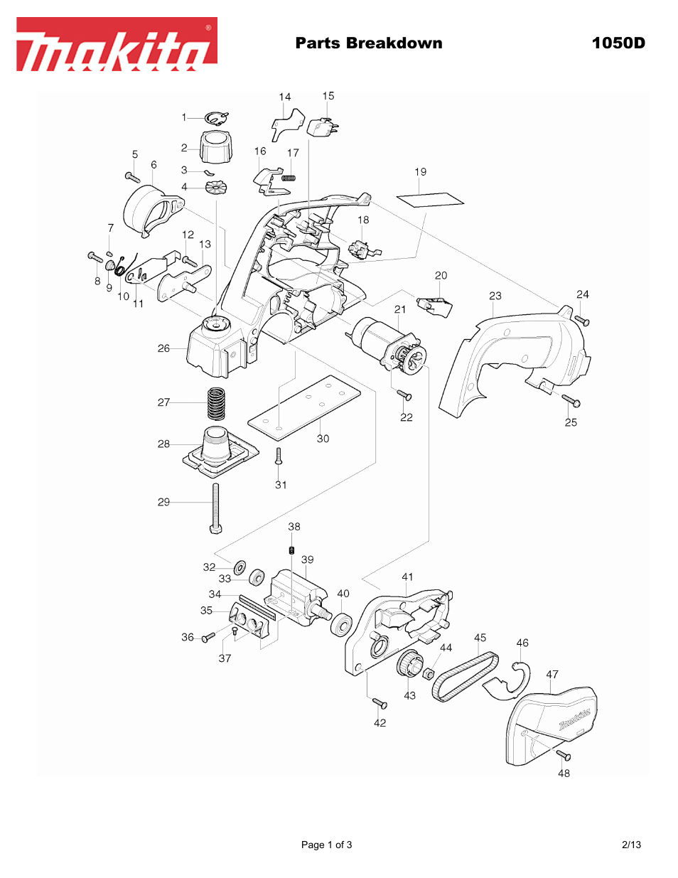 Makita 1050D User Manual | 3 pages