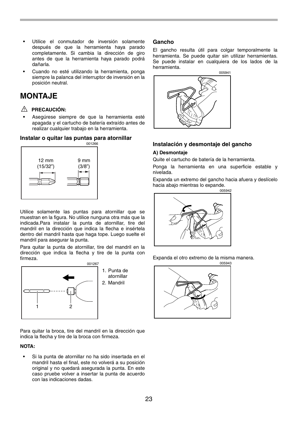 Montaje | Makita 6980FD User Manual | Page 23 / 28