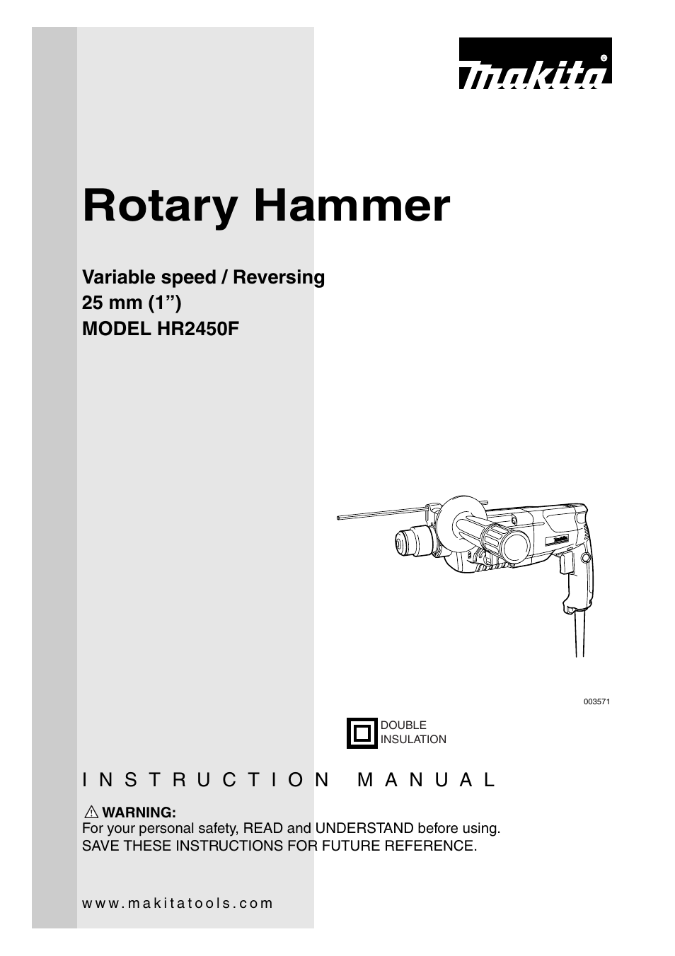 Makita HR2450F User Manual | 20 pages