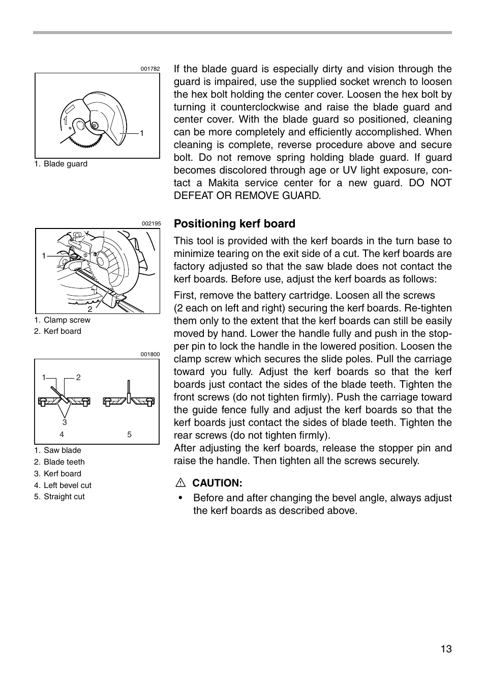 Positioning kerf board | Makita BLS712 User Manual | Page 13 / 36