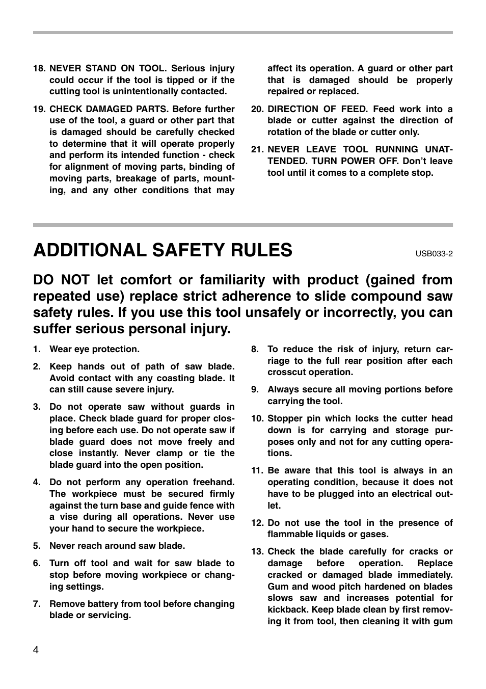 Additional safety rules | Makita BLS712 User Manual | Page 4 / 36