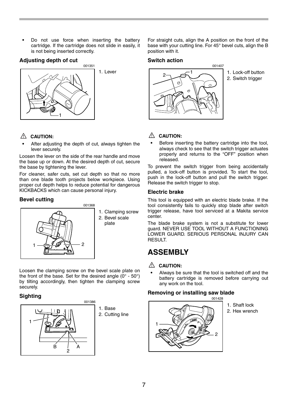 Assembly | Makita 5620D User Manual | Page 7 / 32