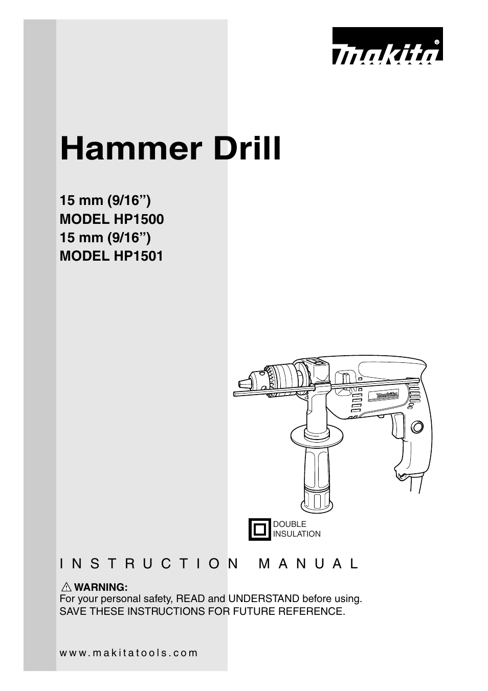 Makita HP1500 User Manual | 16 pages