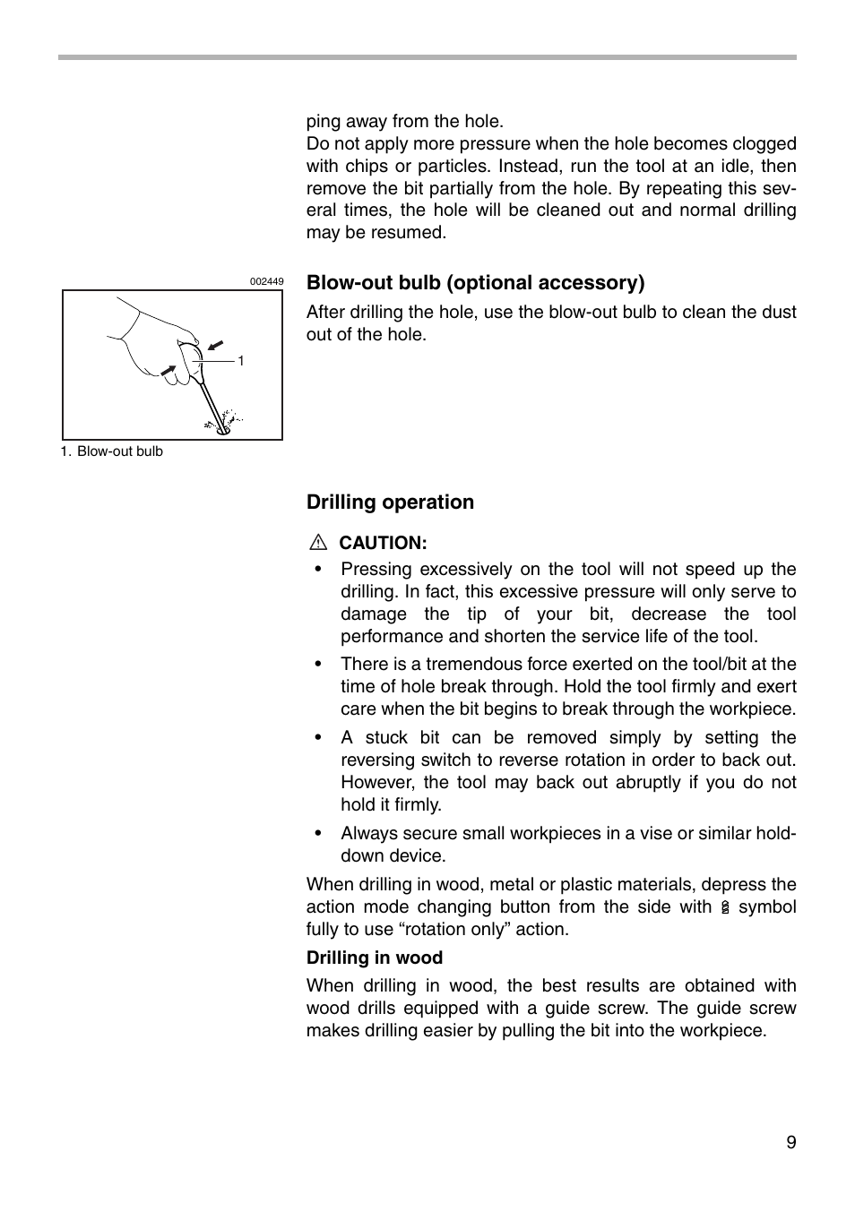 Makita HP1500 User Manual | Page 9 / 16