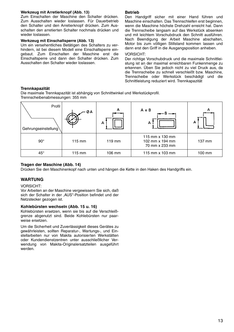 Makita 2414NB User Manual | Page 13 / 48