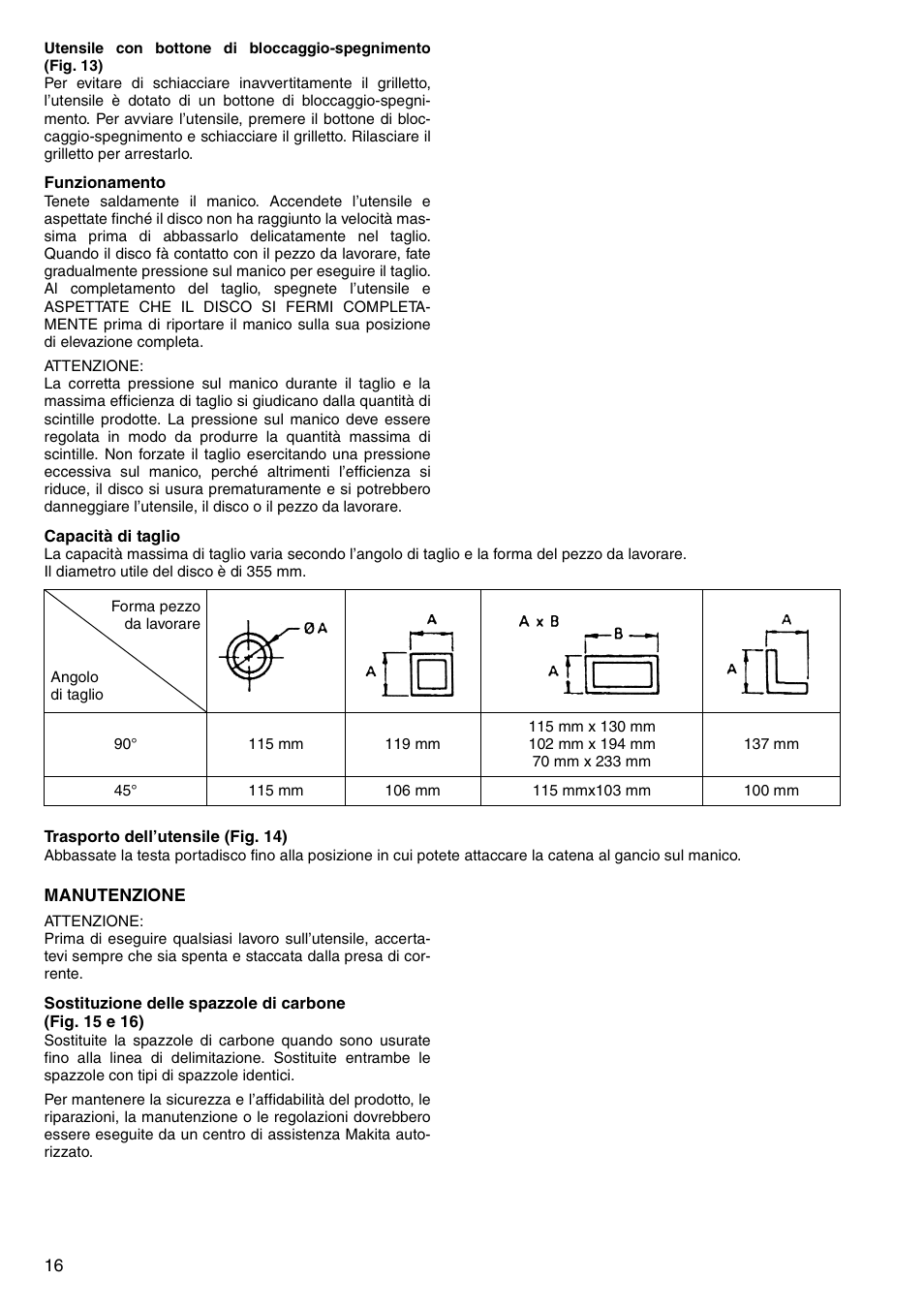 Makita 2414NB User Manual | Page 16 / 48