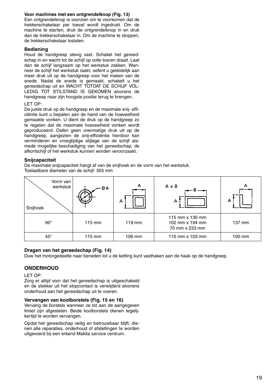 Makita 2414NB User Manual | Page 19 / 48