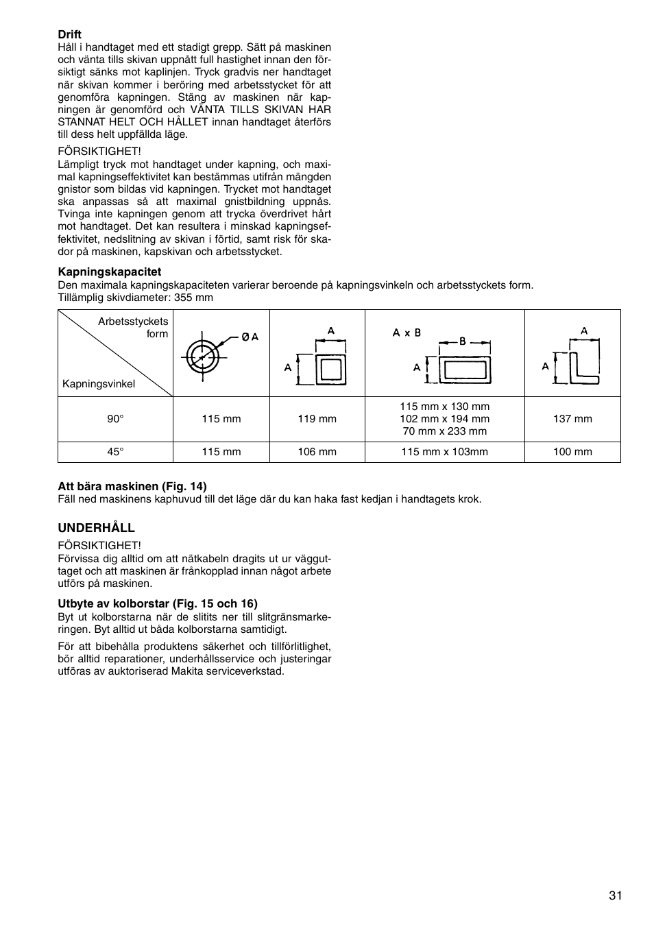 Makita 2414NB User Manual | Page 31 / 48