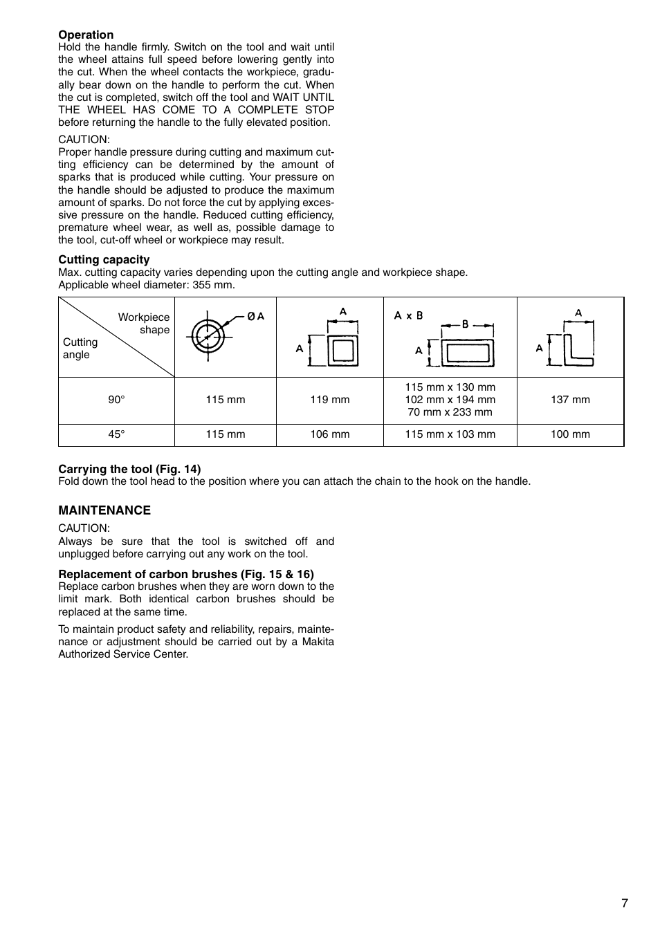 Makita 2414NB User Manual | Page 7 / 48