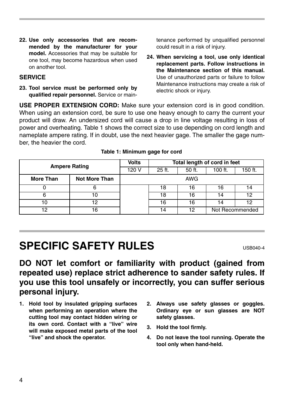 Specific safety rules | Makita BO4900V User Manual | Page 4 / 16