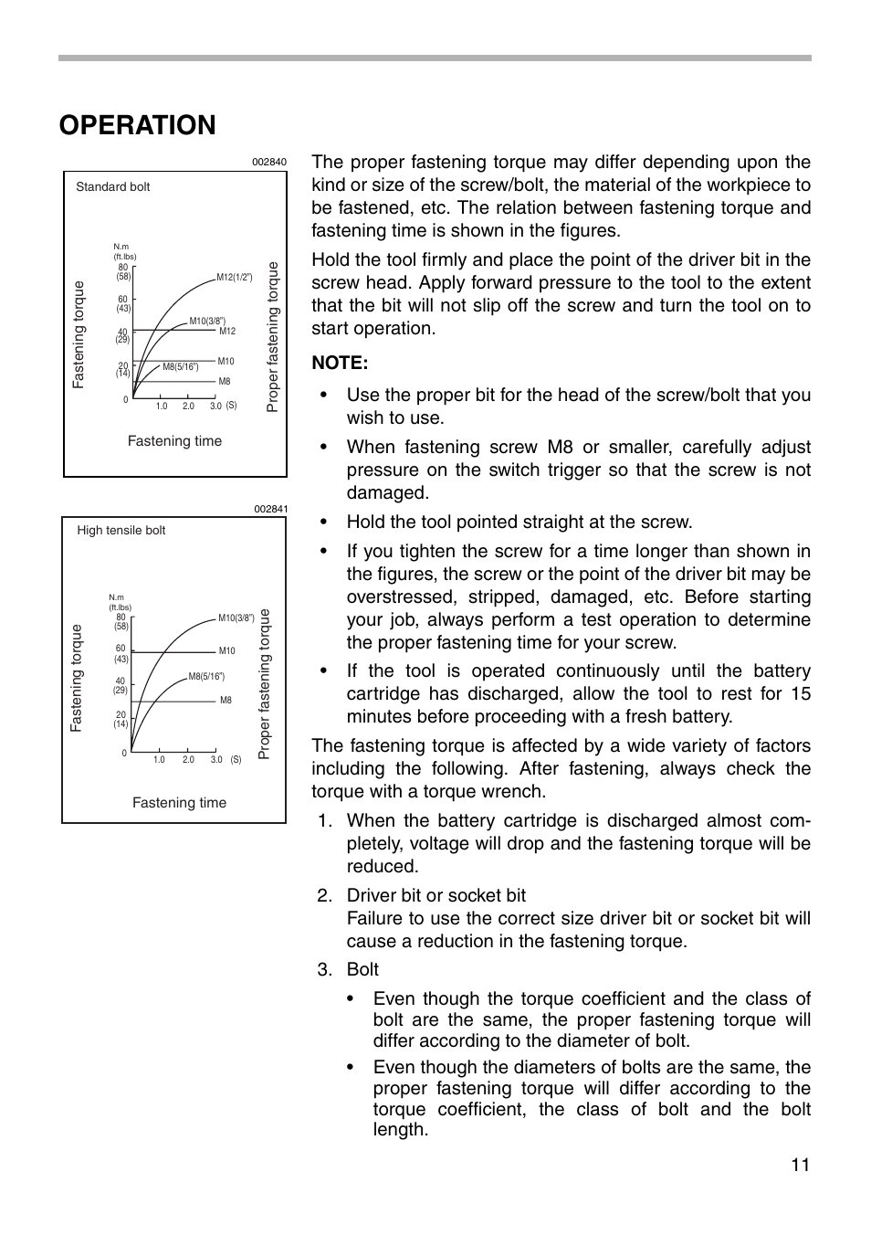 Operation | Makita 6990D User Manual | Page 11 / 20