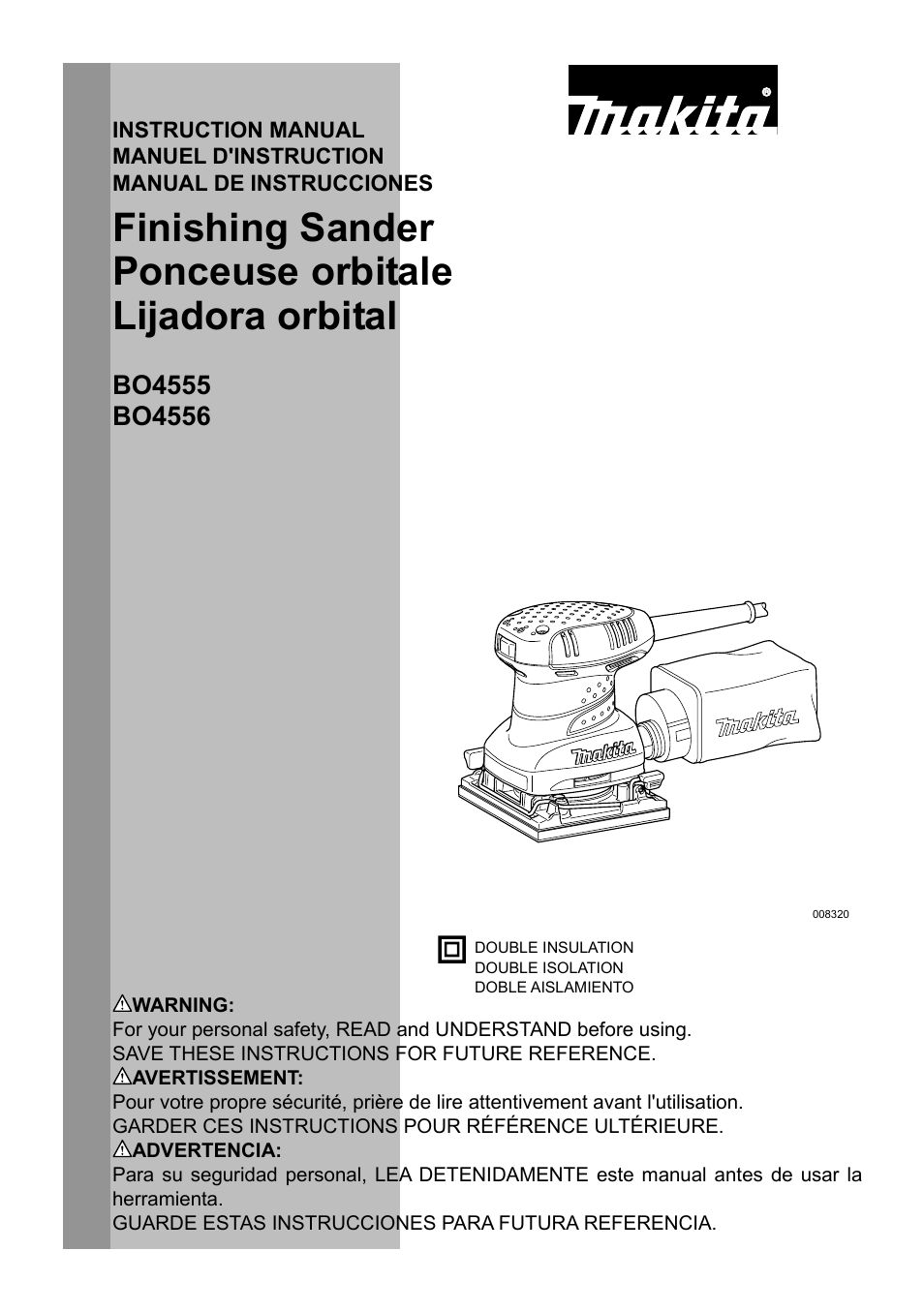 Makita BO4556 User Manual | 20 pages