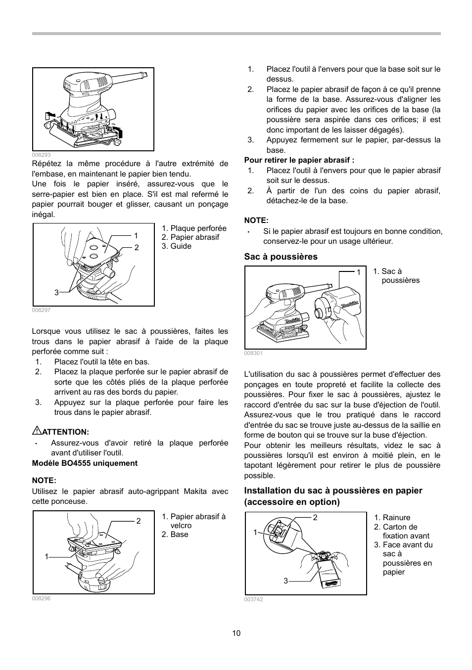 Makita BO4556 User Manual | Page 10 / 20