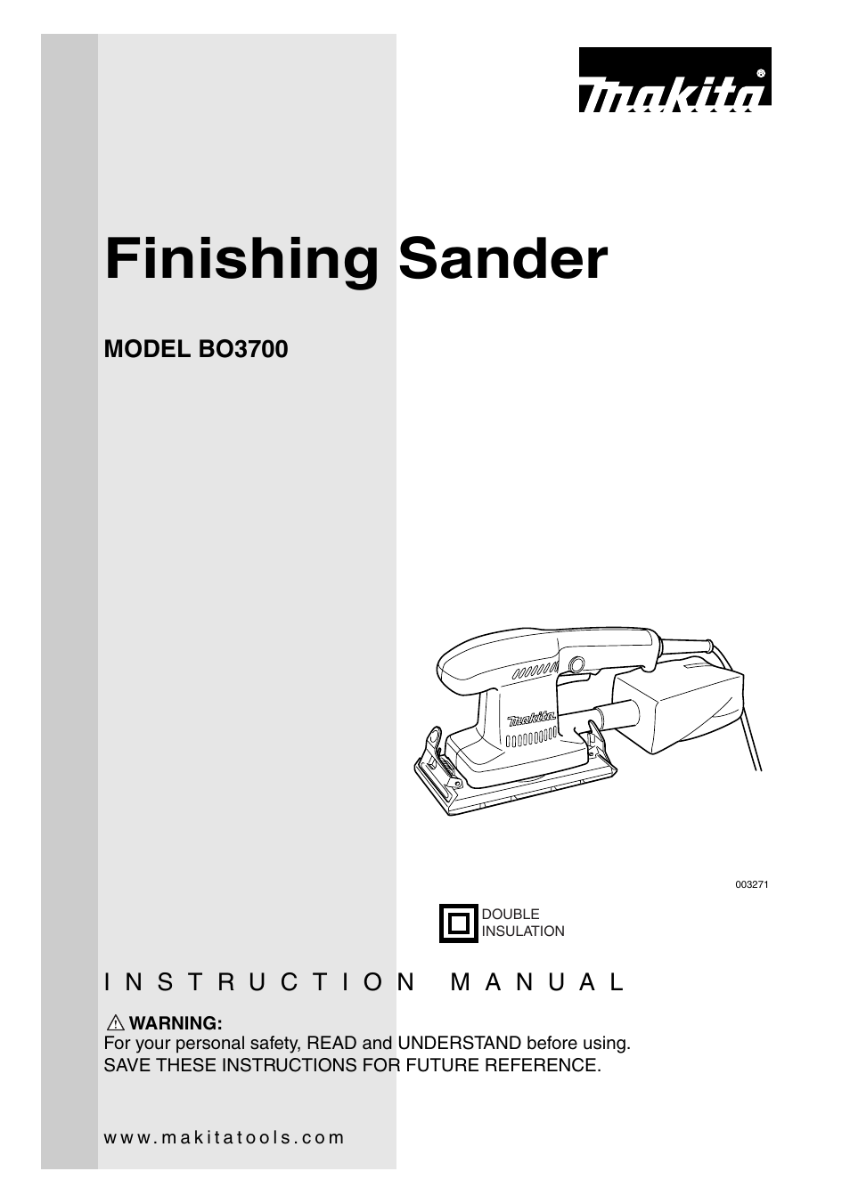 Makita BO3700 User Manual | 16 pages