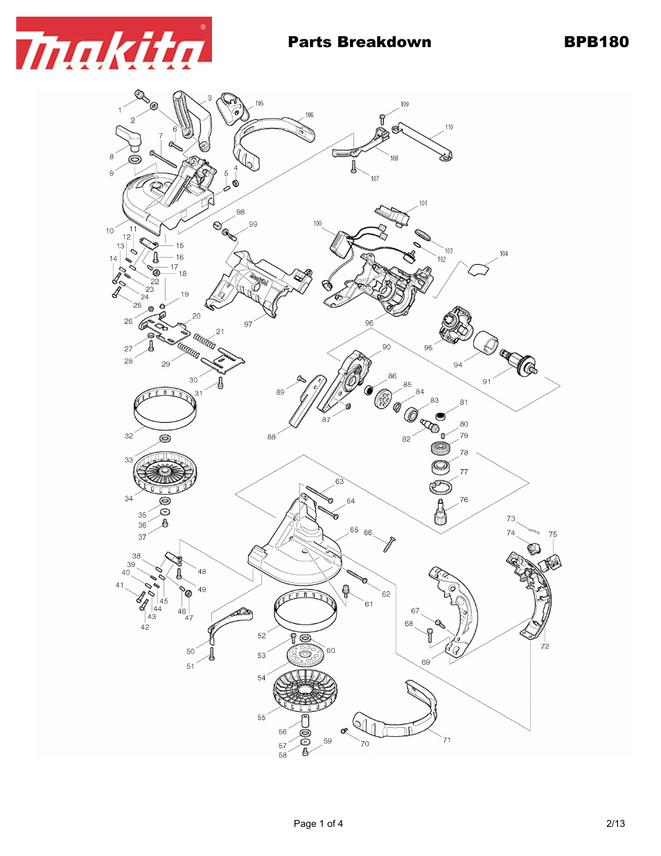 Makita BPB180 User Manual | 4 pages