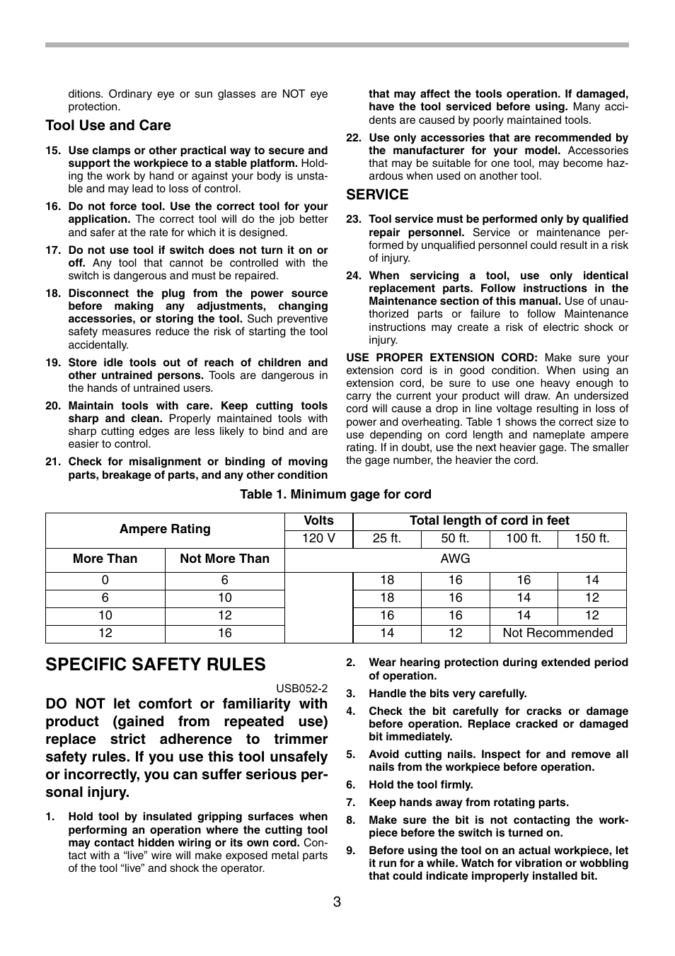 Specific safety rules | Makita 3710 User Manual | Page 3 / 28