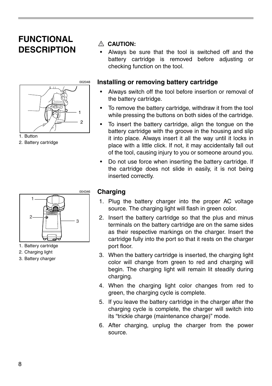 Functional description | Makita 6313D User Manual | Page 8 / 20