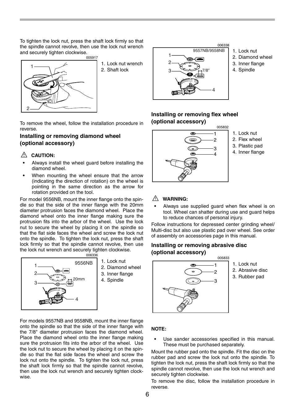Makita 9556NB User Manual | Page 6 / 32