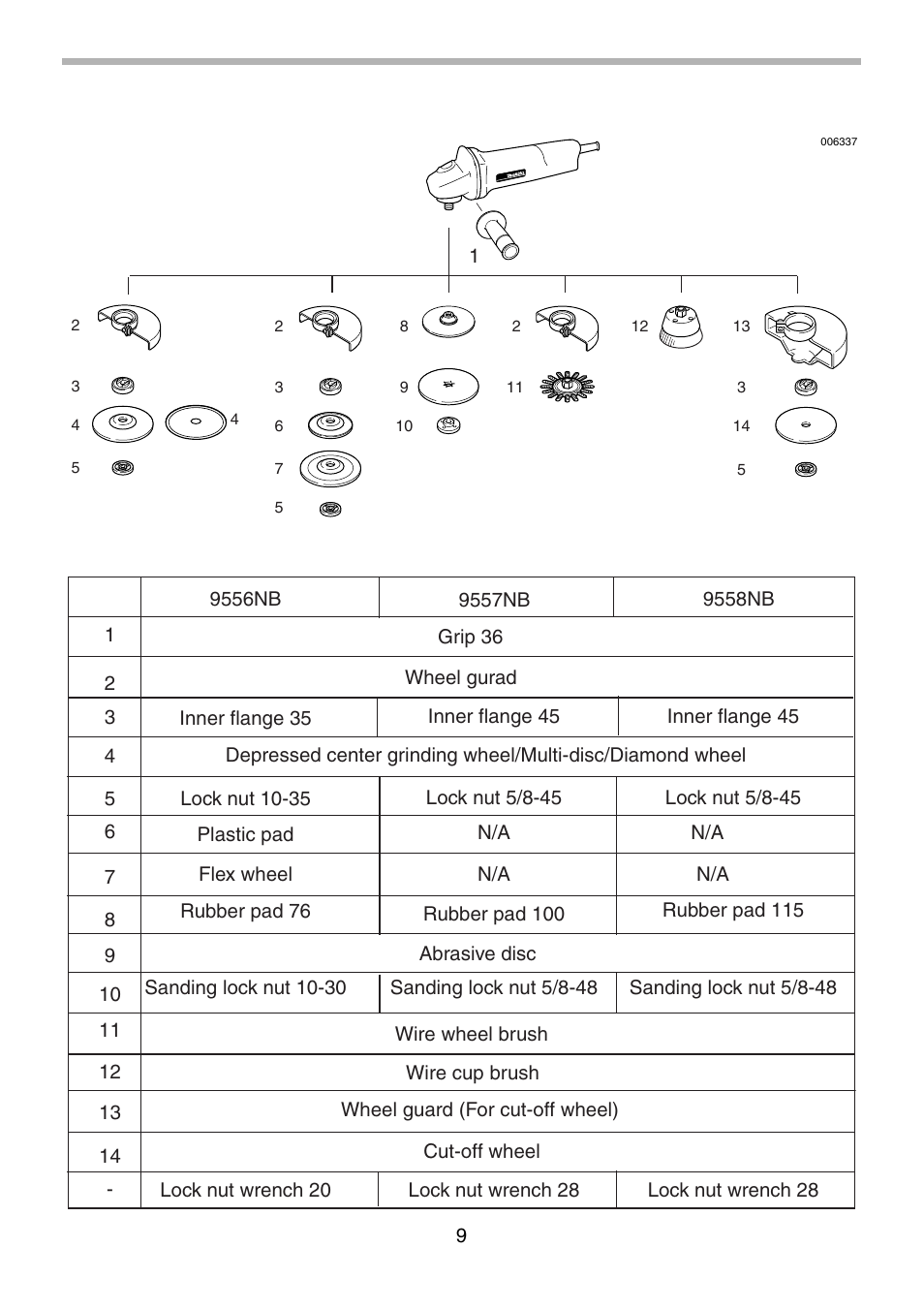 Makita 9556NB User Manual | Page 9 / 32