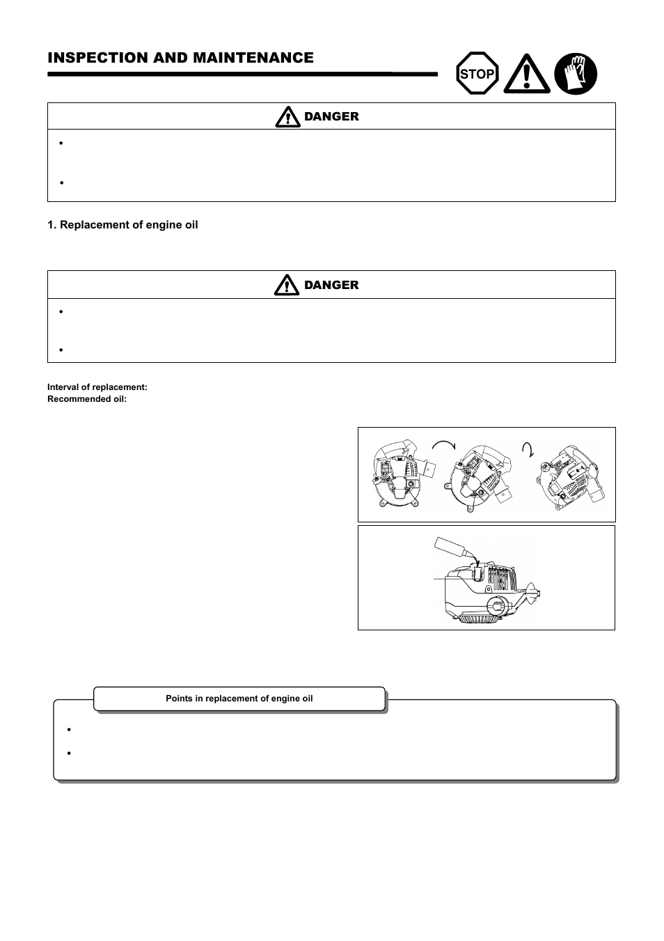 Inspection and maintenance | Makita BHX2500 User Manual | Page 14 / 28