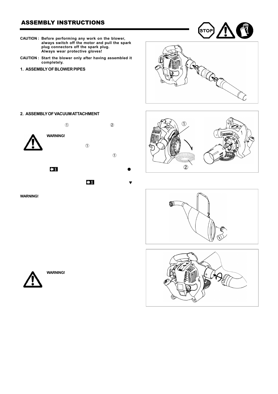 Assembly instructions | Makita BHX2500 User Manual | Page 8 / 28
