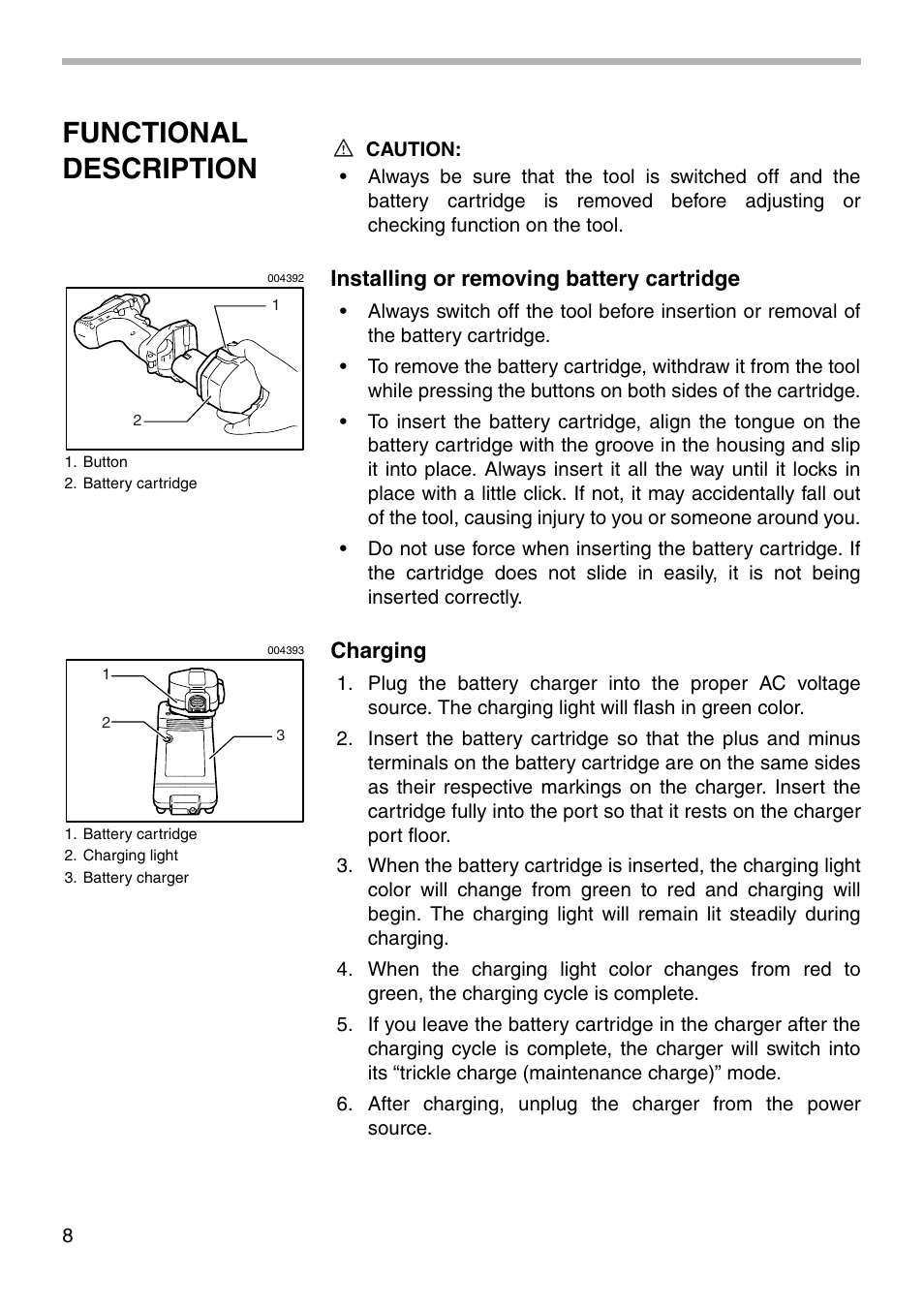 Functional description | Makita 6918FD User Manual | Page 8 / 20